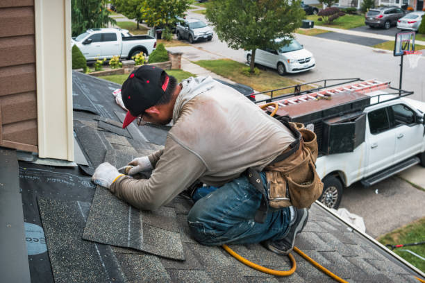 Professional Roofing technician working in Spout Spring, VA